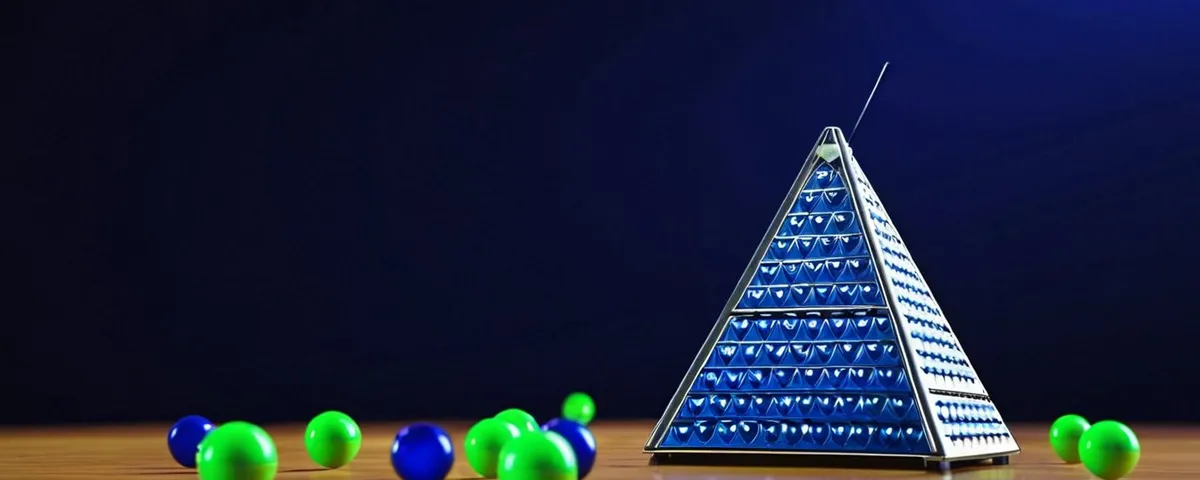 Tablero de Plinko iluminado en una laptop con una bola plateada cayendo entre clavos y un cronómetro al lado