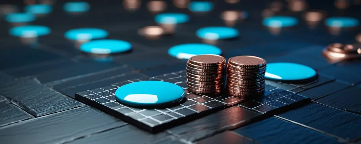 Tableta con una cuadrícula de juegos de casino en línea, cada uno con un anillo de progreso de distinto llenado y luz turquesa